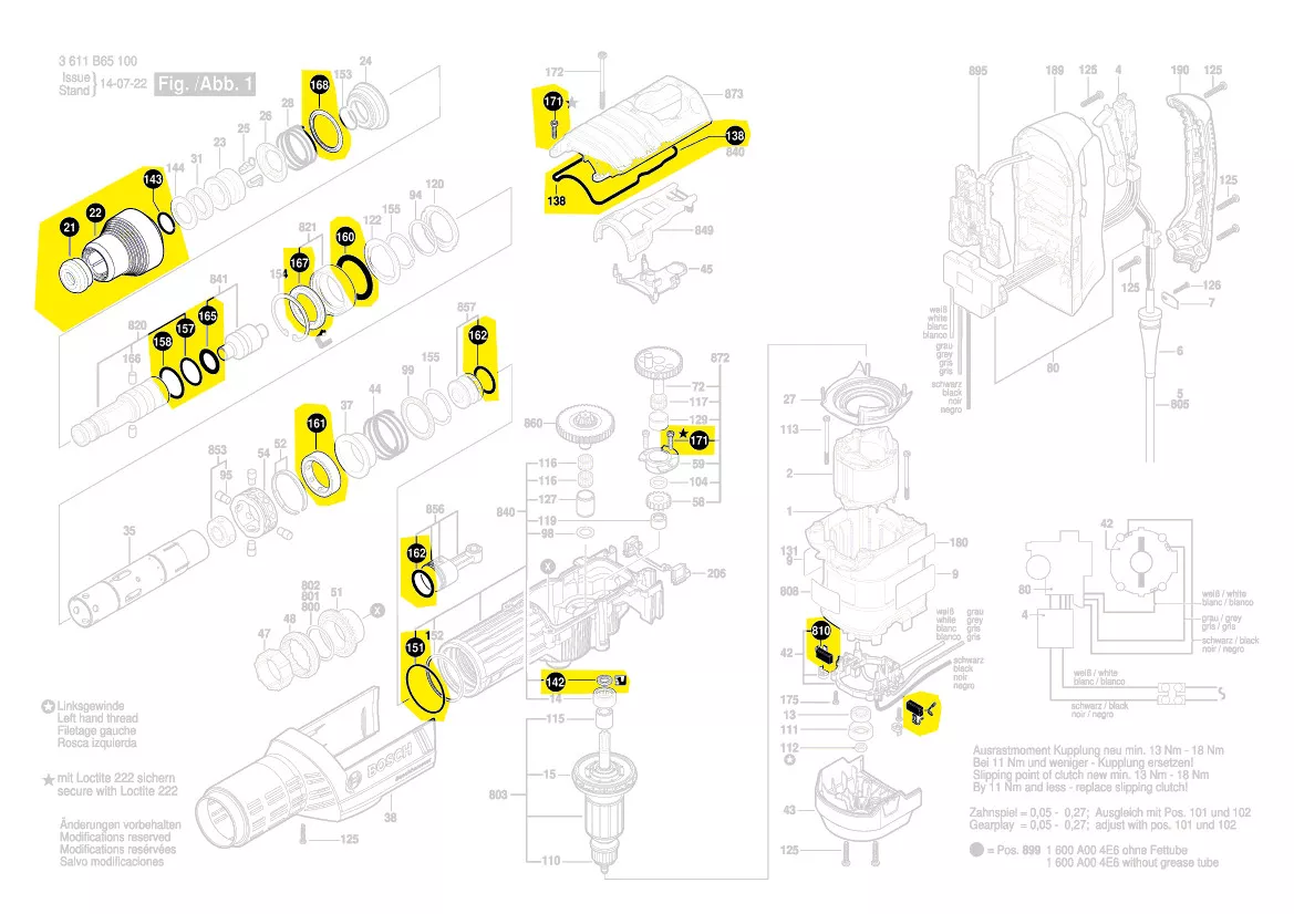 Kit entretien réf. 1 600 A00 4E6 Bosch